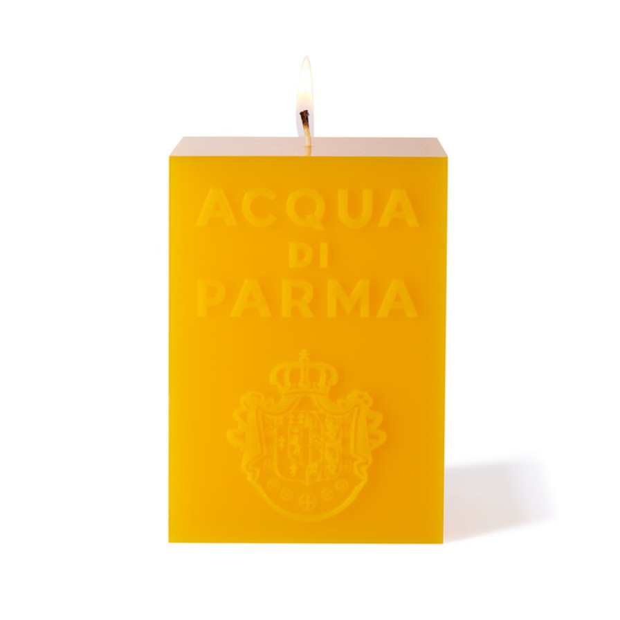 Acqua di Parma Cubo | Candela Cubo Gialla Collezione Candele Cubo | Acqua Di Parma